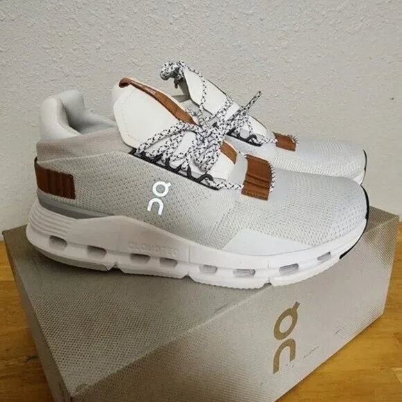 New On Cloud Cloudnova Running Shoes White Pearl - Picture 5 of 5